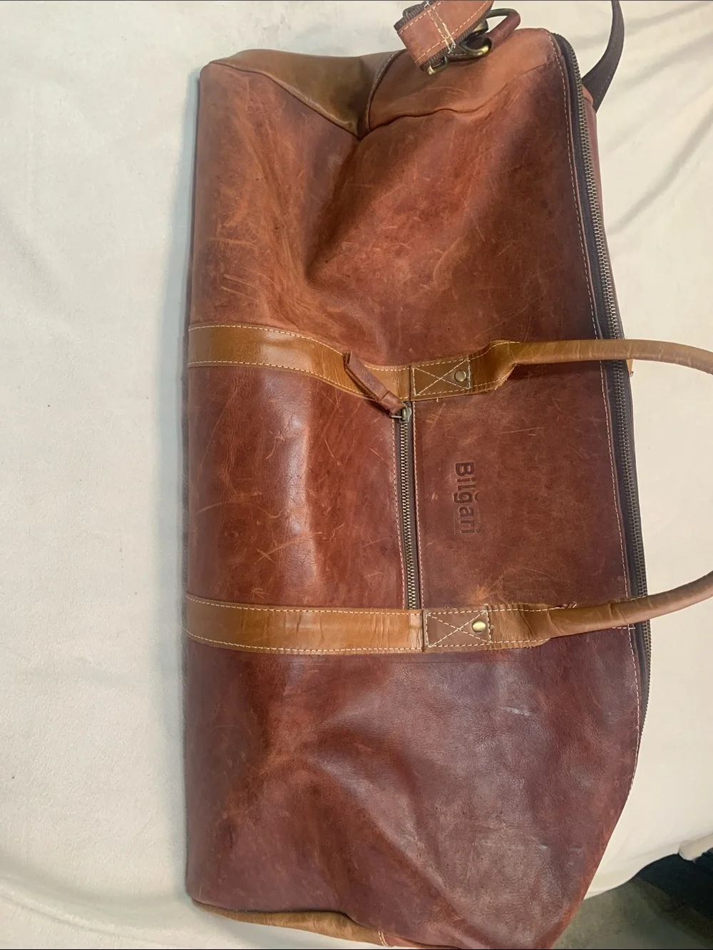Bilgari 24 inch Full Grain Leather weekender Travel Duffel Bag